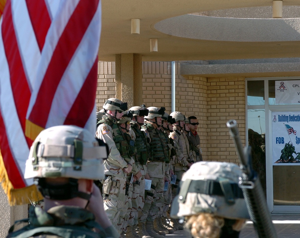 Veterans Day ceremony at FOB Speicher