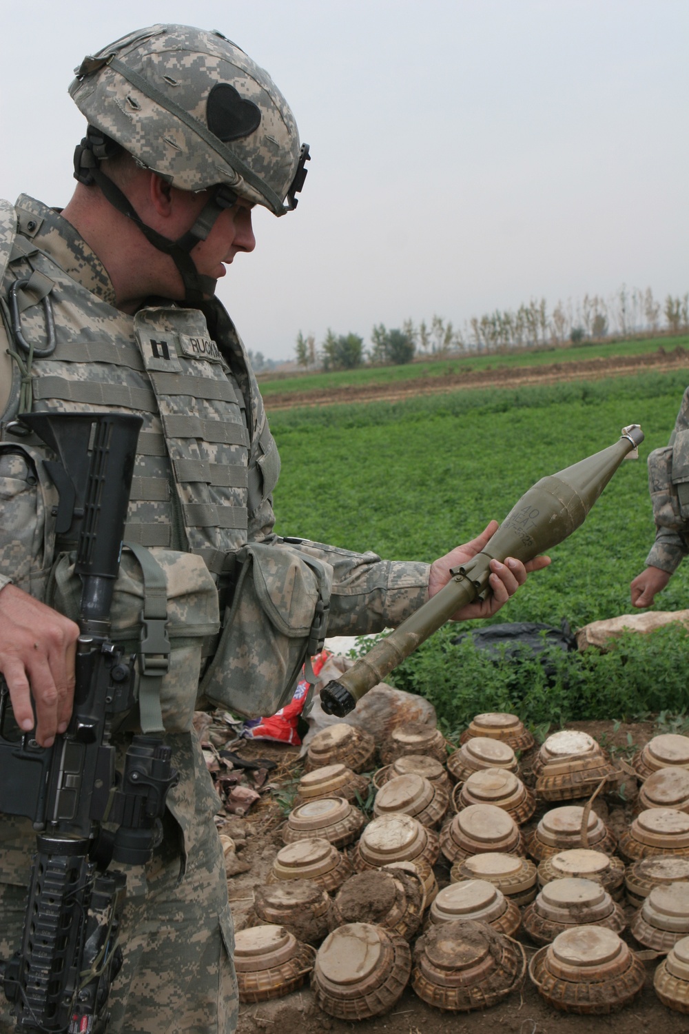 Capt. Matt Ruckman takes a look at a brand new mortar