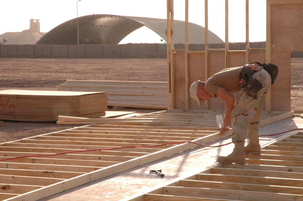 Red Horse Soldiers build new MWR building