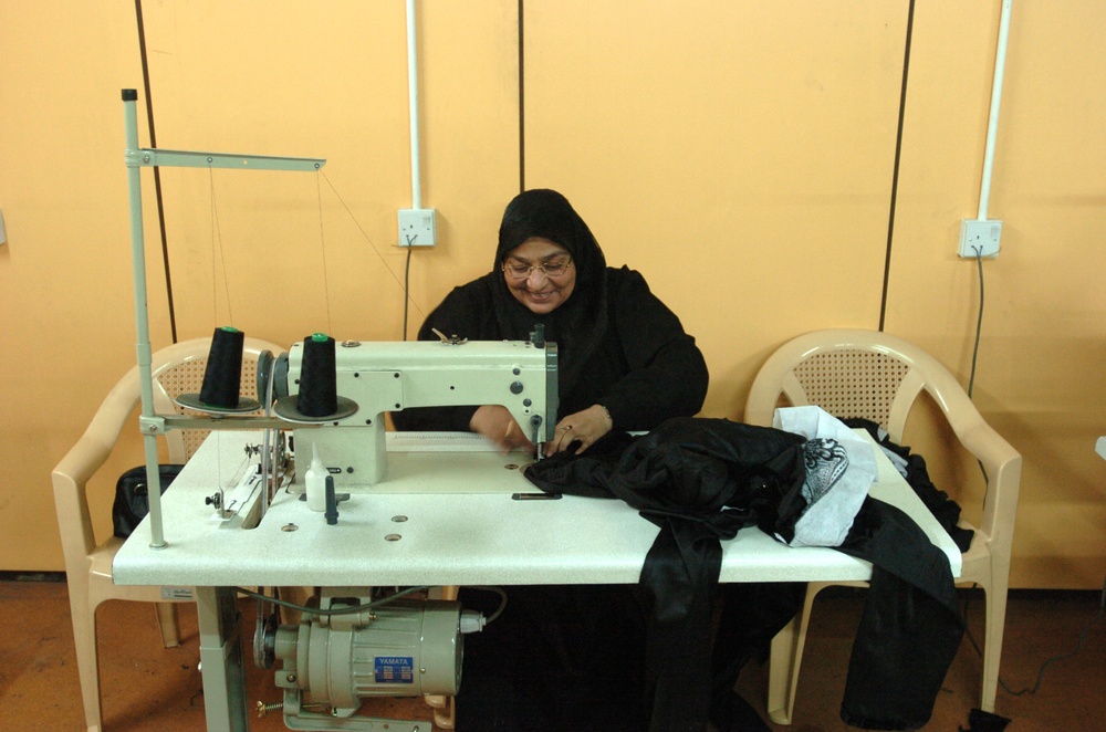 A Woman Sew at the Mashtal Employment Center