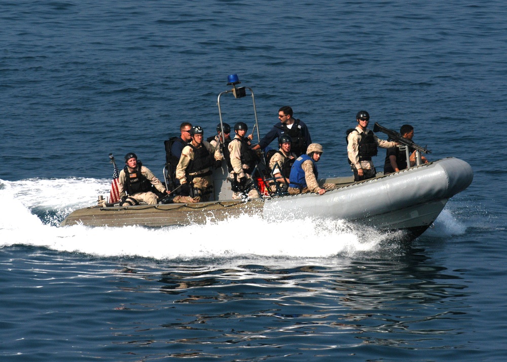 The USS Austin Visit Board Search And Seizure (VBSS) team