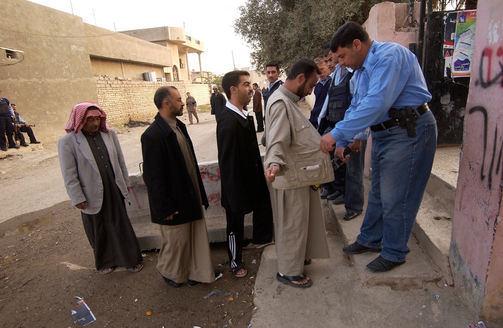 Polling station in Hayji, Iraq