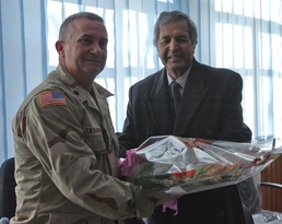 Flower presentation at new bank