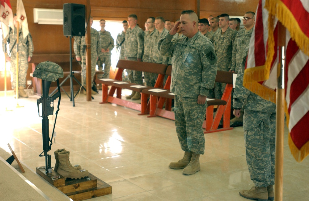 Task Force Baghdad Soldiers Honor Fallen Hero