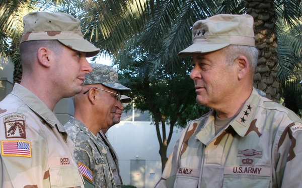 Lt. Gen. Helmly Reenlists Soldiers