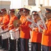 A Kurdish military band plays the Iraqi national anthem