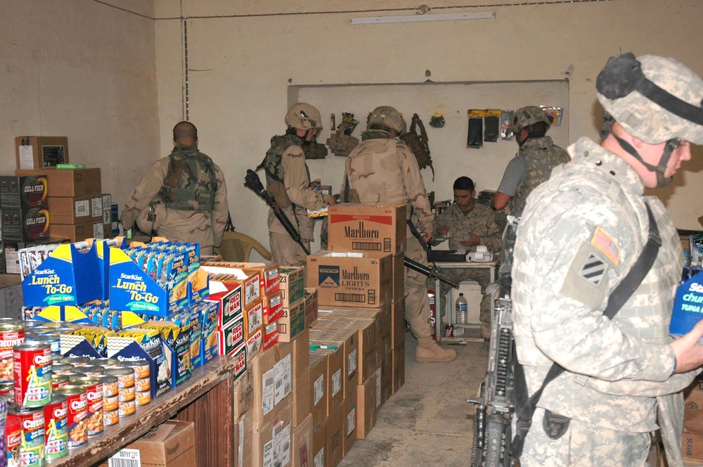 Camp Corregidor troops shop at the travelling PX