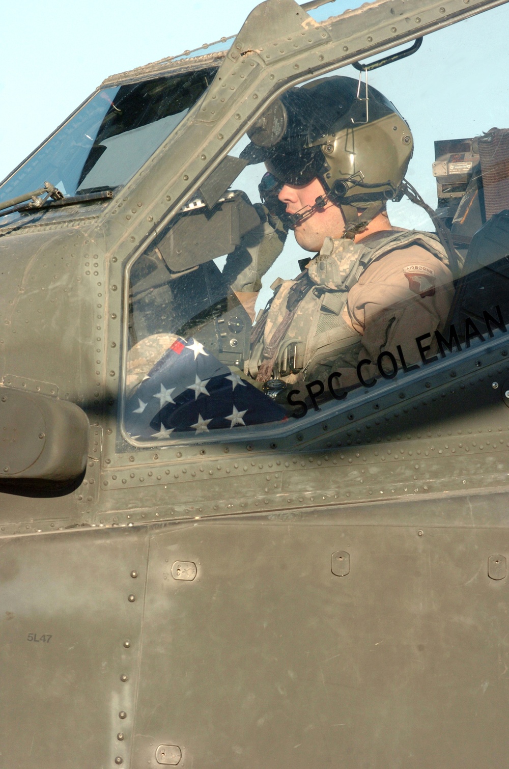 A pilot prepares for take off