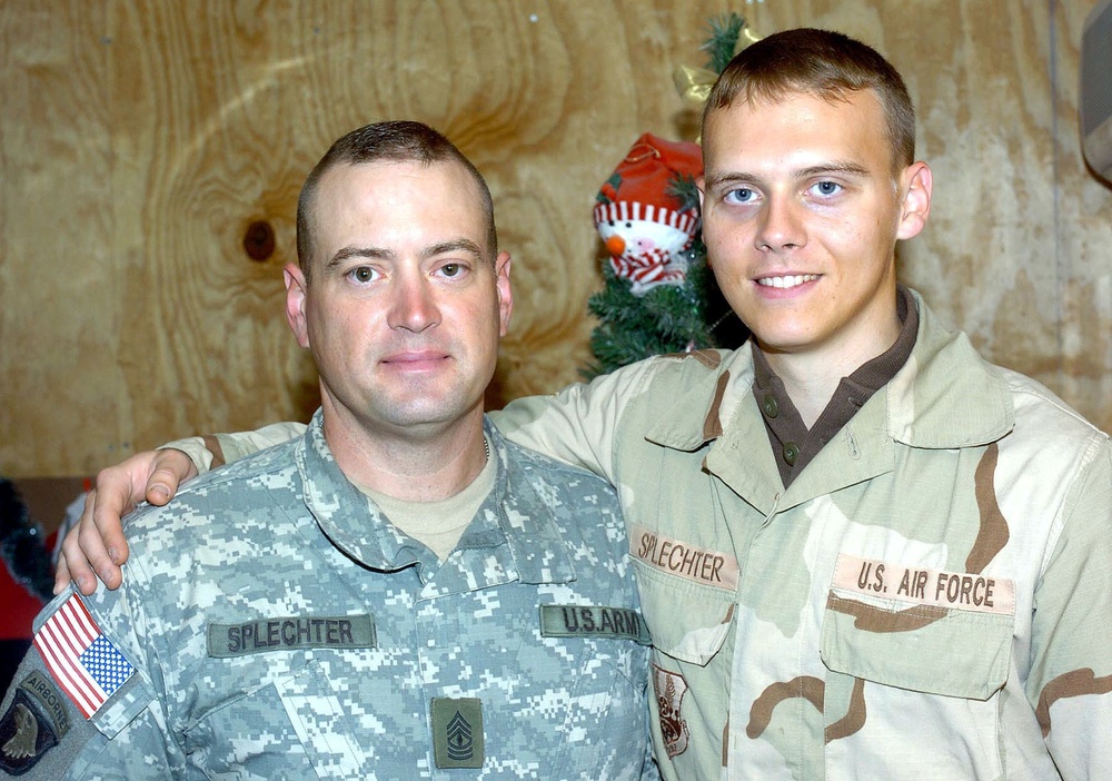 Army father, Air Force son reunite in Iraq for Christmas