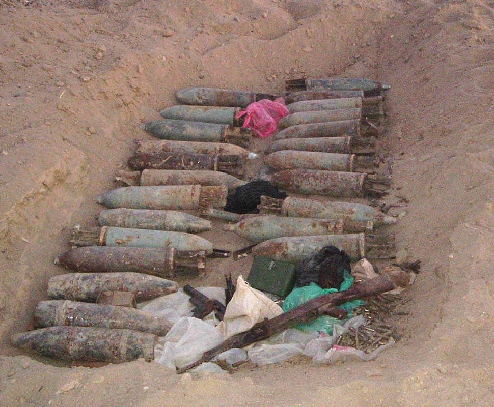 Weapons Cache prior to detonation