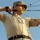 Spc. Wilcher prepares to fire an arrow