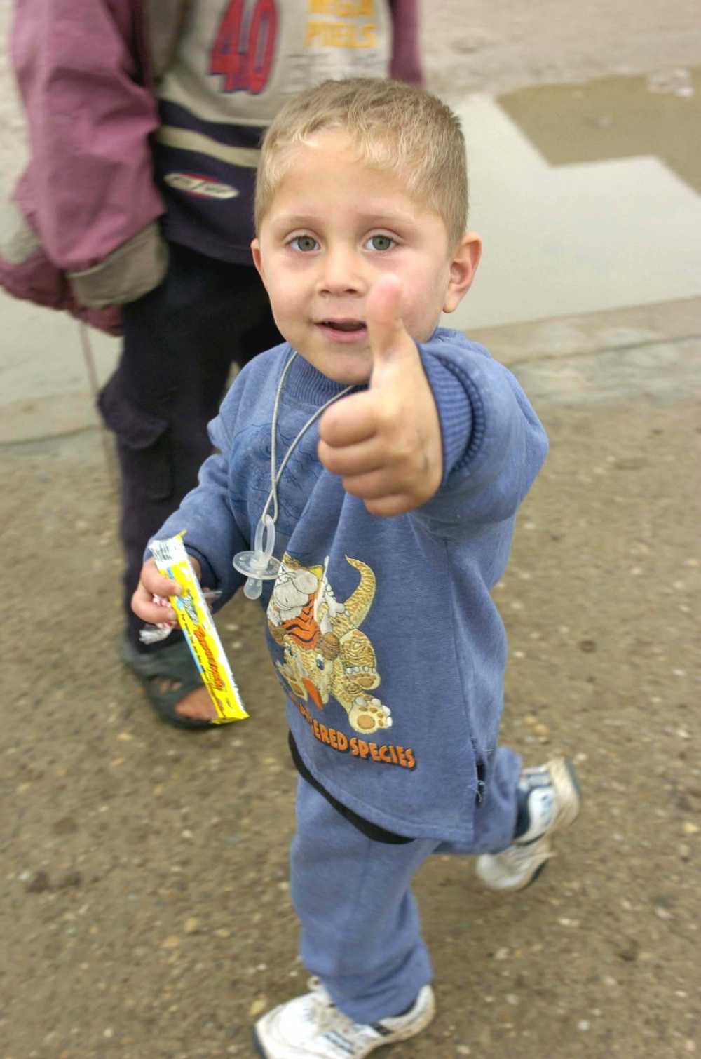 An Iraqi Child gives a &quot;thumbs-up&quot;
