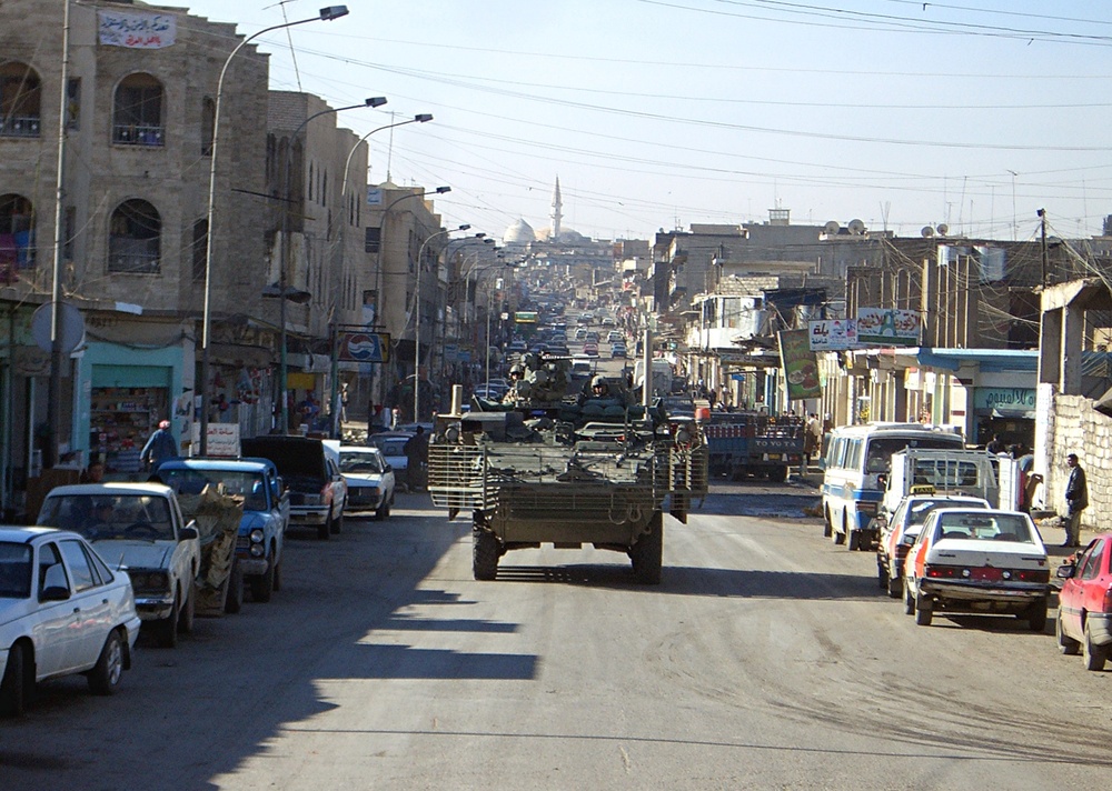 Mounted patrol in Mosul