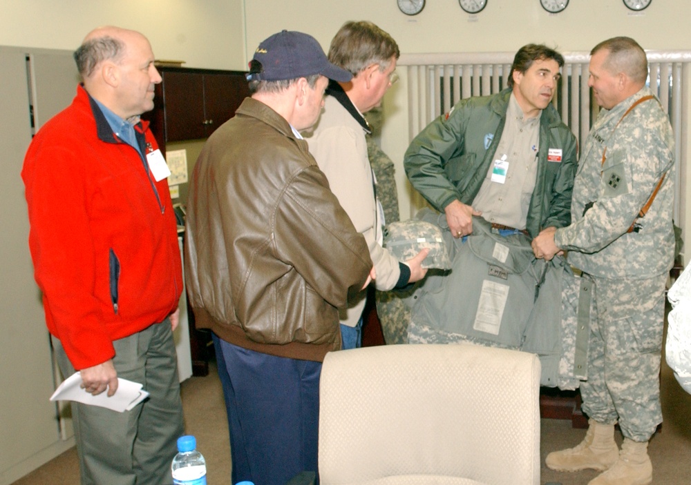 Texas Governor Perry with an IBAS vest