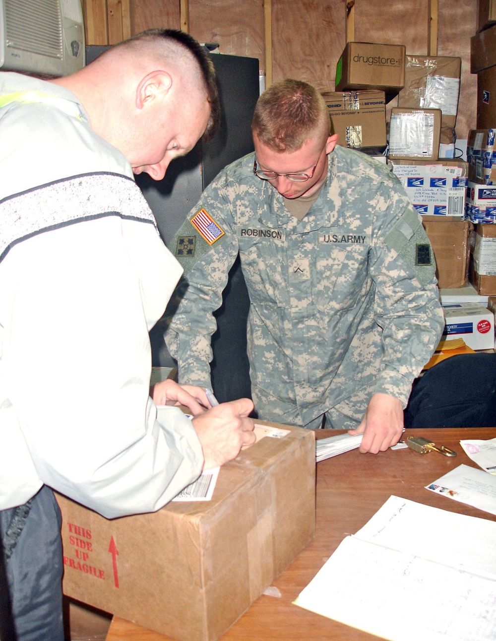 Fires Brigade Soldiers enjoy mail from home