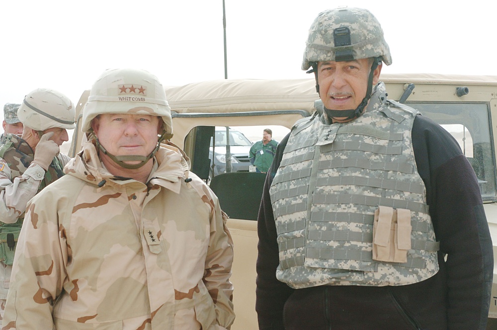 Lt. Gen. R. Whitcomb and Lt. Gen. Honore