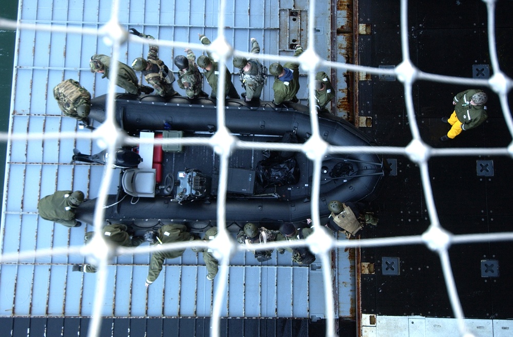 Moving a combat rubber raiding craft F-580 (CRRC)