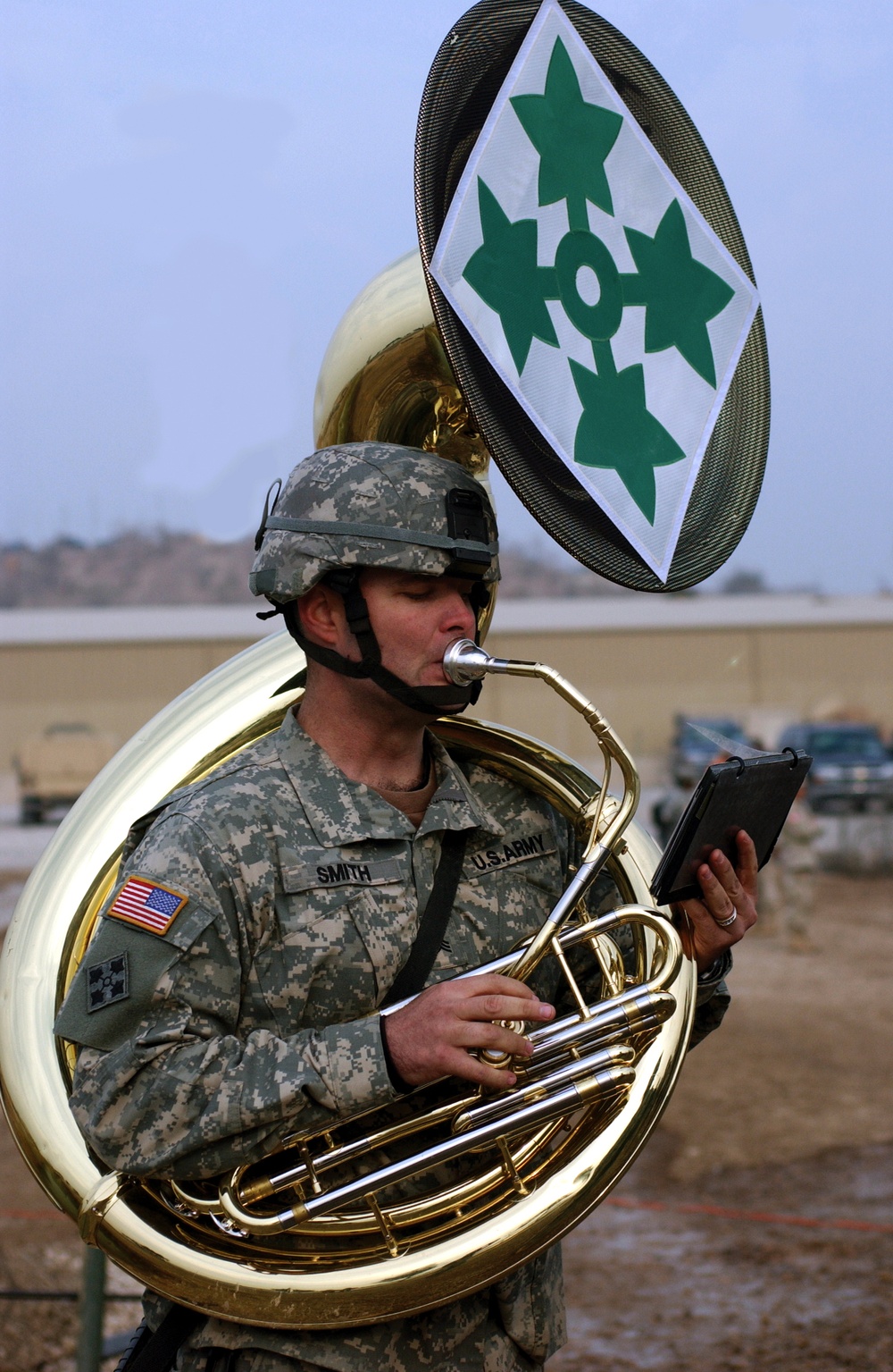 A 4th Infantry Division Tuba Player