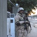 Iraqi Army Soldiers pull security during a cordon and search