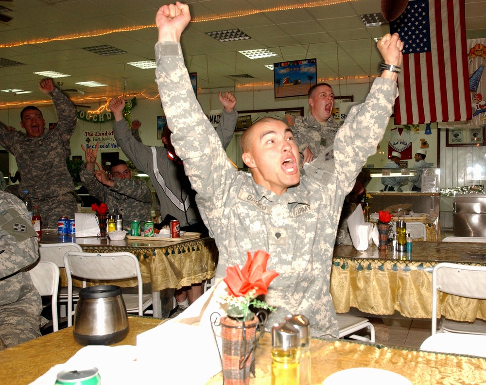 Soldiers enjoy Super Bowl Monday in Iraq