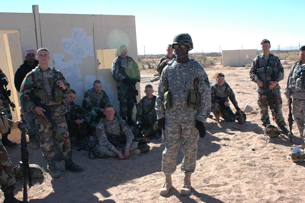Sgt. 1st Class Mullins conducts an after-action review