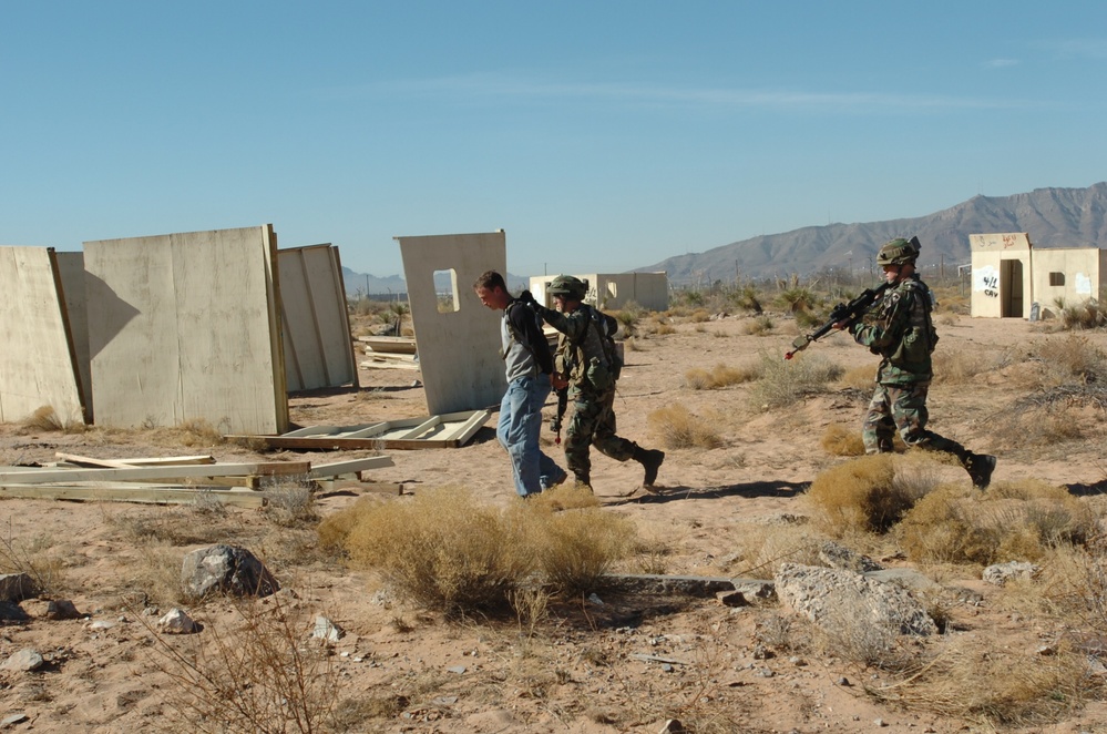 Ttroopers detain an &quot;insurgent&quot;