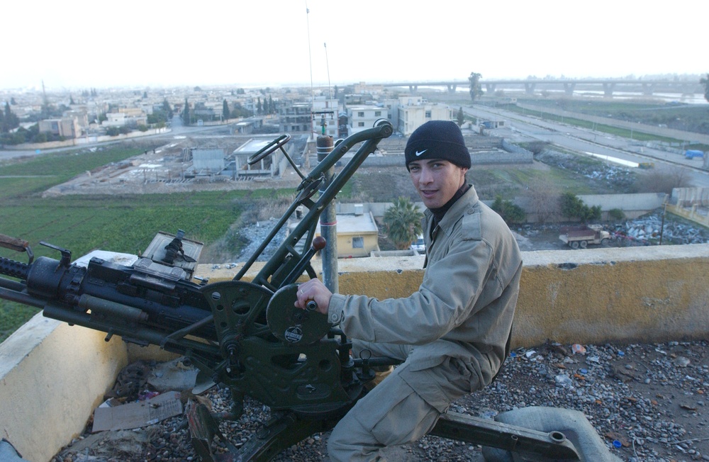 An Iraqi Soldier on security duty