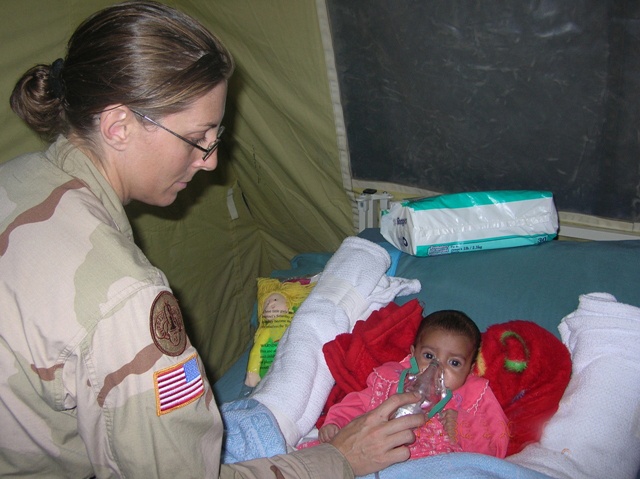 Maj. Flynn and Baby Tabitha