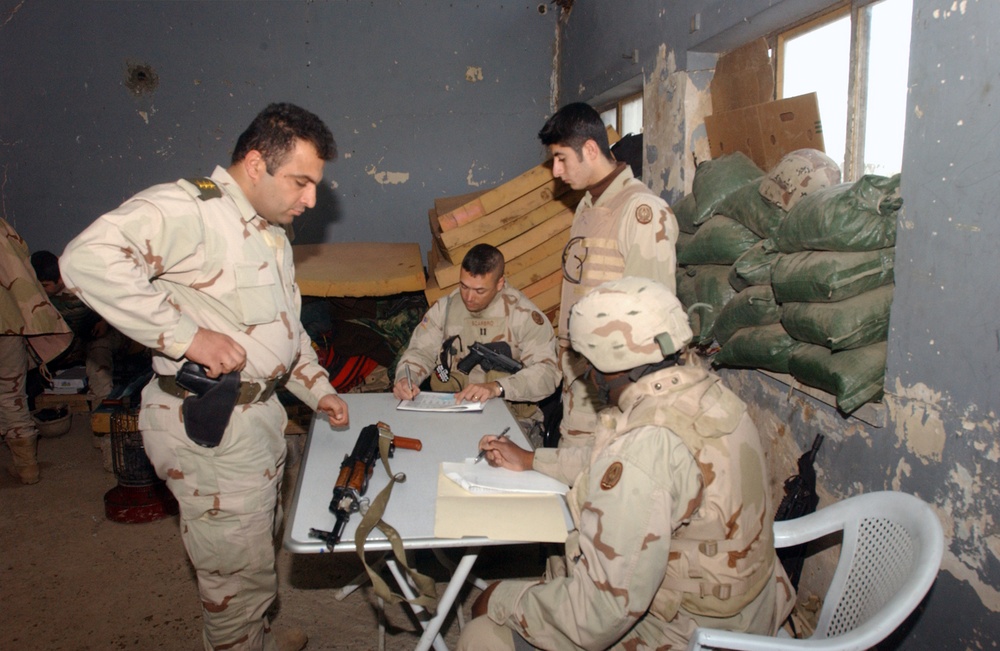 2nd Iraqi Army Division perform routine patrols from Combat Outpost Resolve