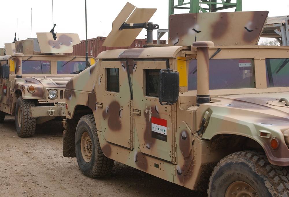 Iraqi Special Operations Forces Brigade Armored Humvees