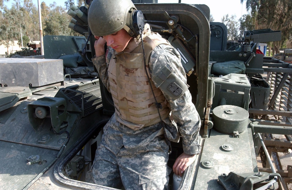 Pfc. Horris Prepares for Another Patrolling Mission Around Mosul