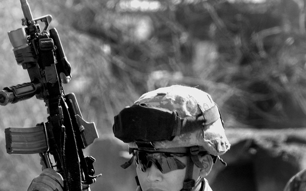 Pfc. Vo on Presence Patrol