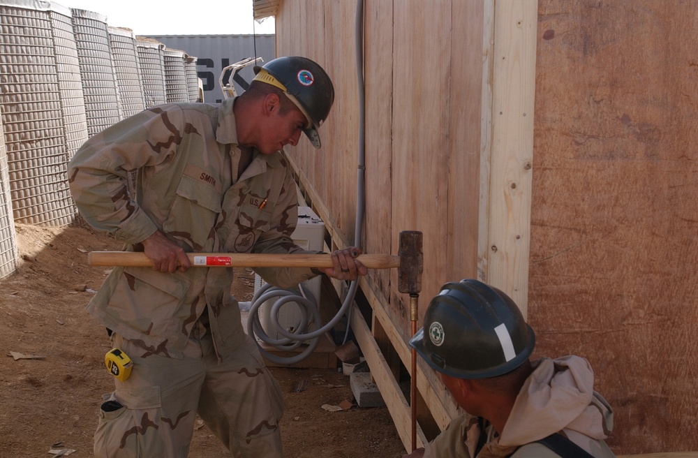 Seabees build a new MWR facility
