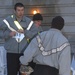 Soldiers stretch before a 5K run