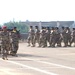 Iraqi Soldiers march in a parade formation