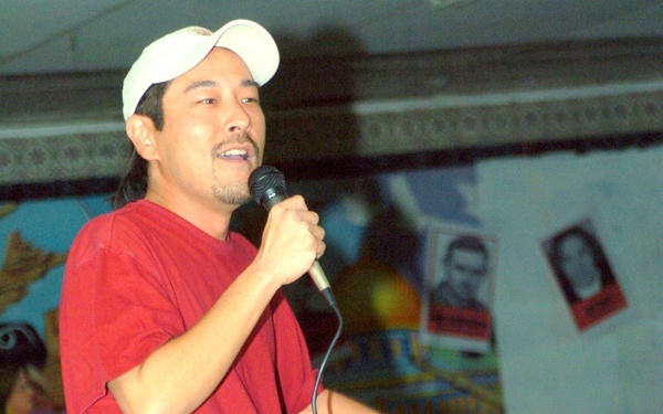 Comedian Bob Kubota Performs in Front of Troops