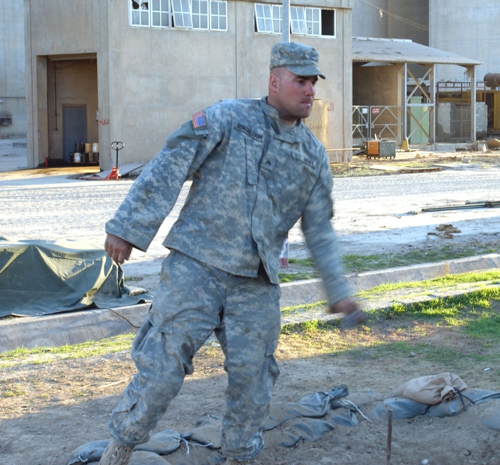 Playing Horseshoes