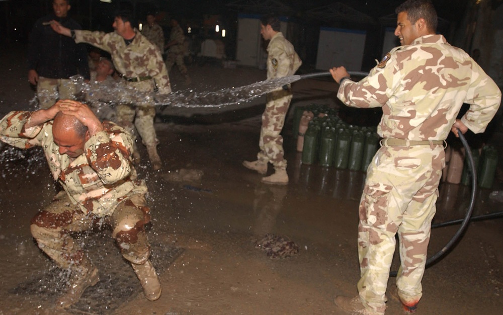 Iraqi Gets Drenched