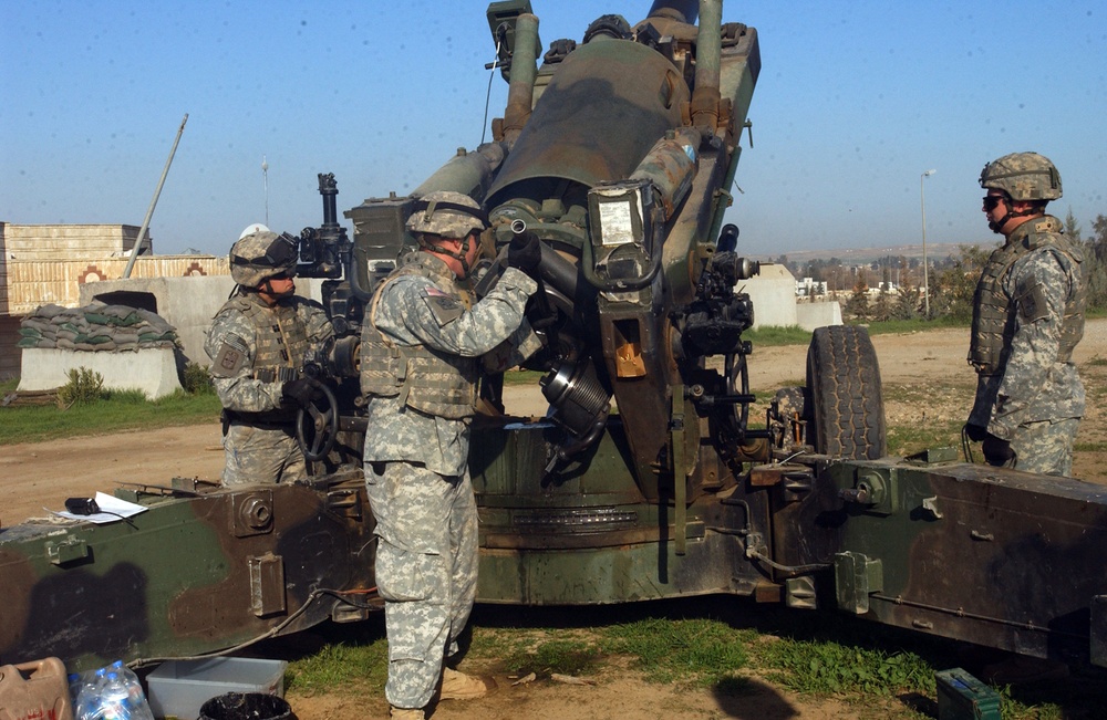 11th Field Artillery Calibrates Howitzers