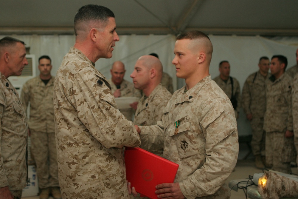 Marine combat videographer awarded for combat valor