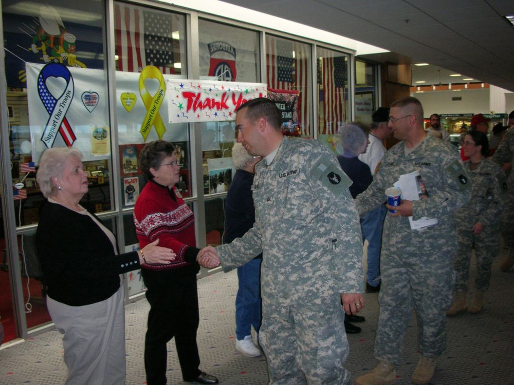 Troop greeters