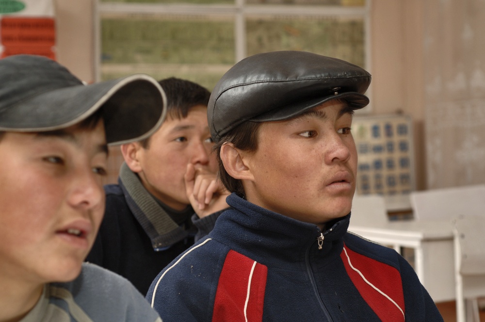 Deployed Airmen teach English to Kyrgyzstan kids