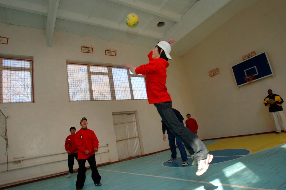 Deployed Airmen Teach English to Kyrgyzstan Kids