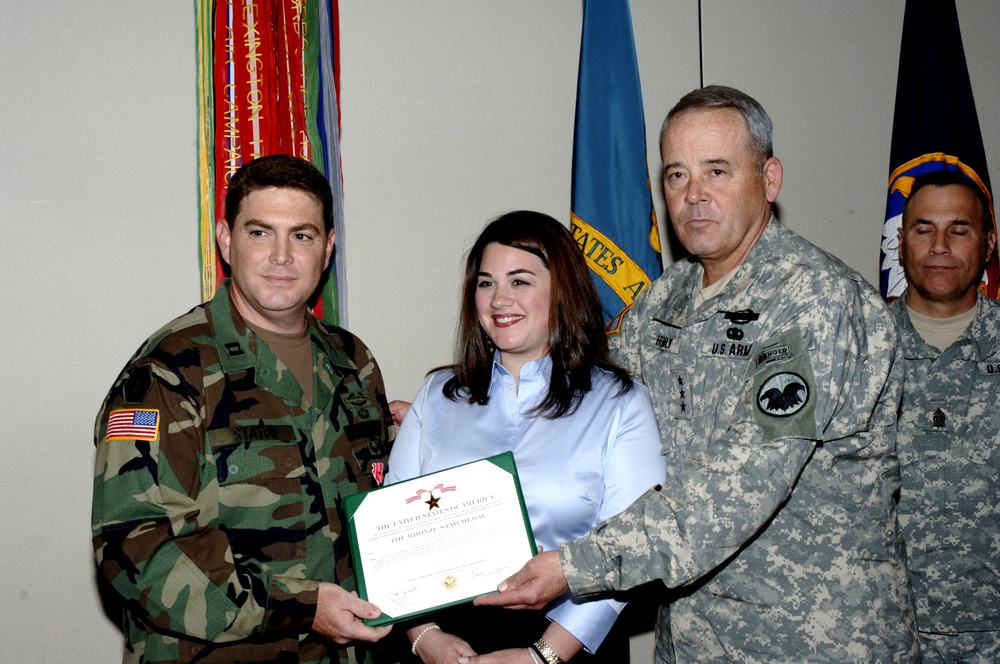 Capt. Staton Receives a Bronze Star for Valor