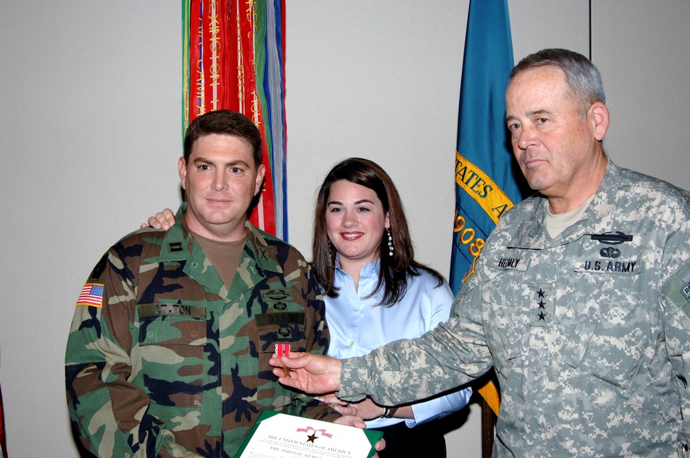 Capt. Staton Receives a Bronze Star for Valor