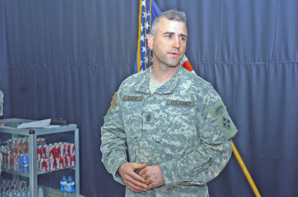 Kozak Promoted to 1st Sgt.