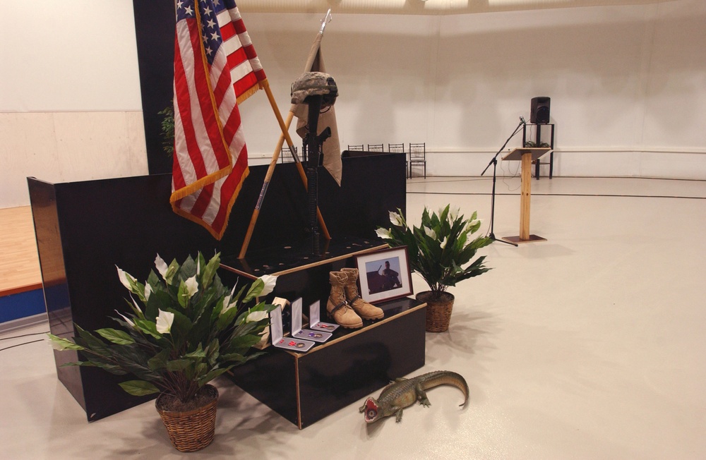 Spc. Harris memorial display