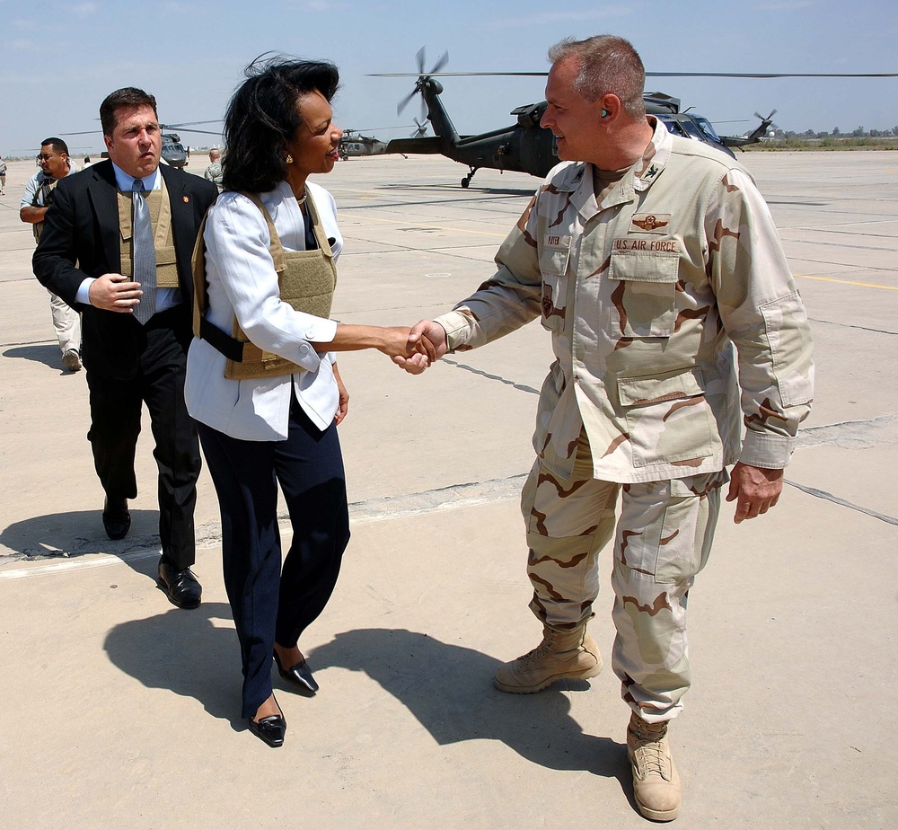 Secretary Rumsfield visits Iraq
