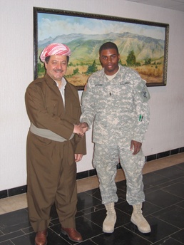 A Soldier  meets the Kurdish president