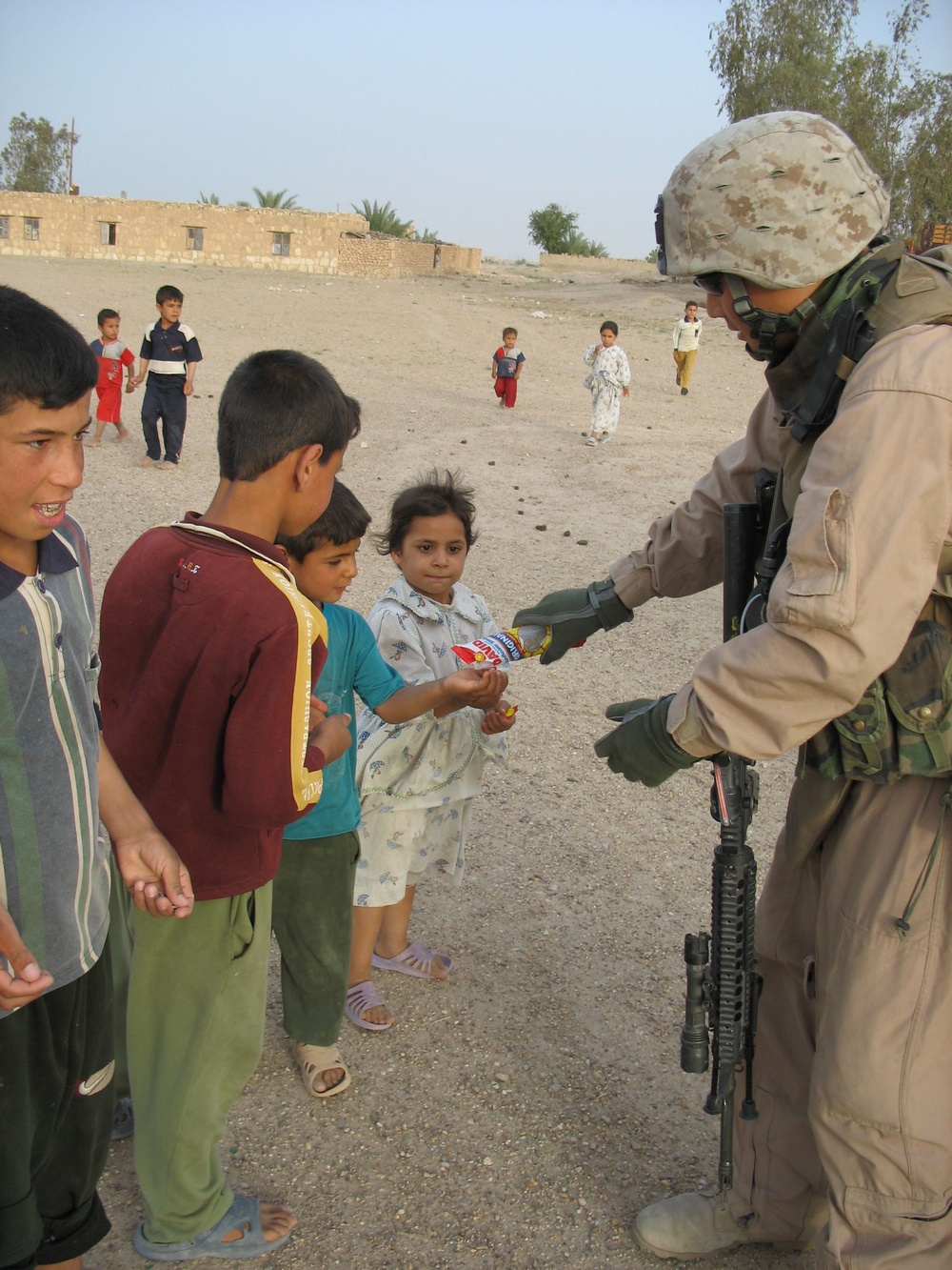 Darkhorse Marines meet locals